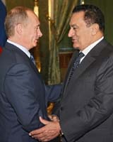Mubarak Meets Putin For Talks On Nuclear Power And Middle East