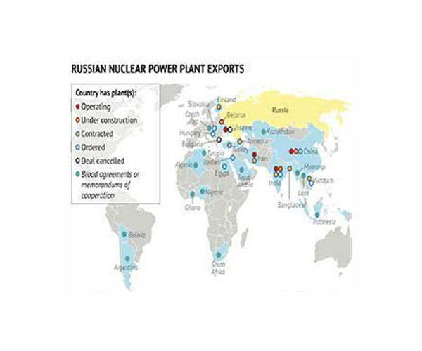 Russia's energy clout also comes from being a key nuclear supplier
