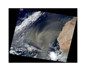 Dust Dominates Foreign Aerosol Imports to North America