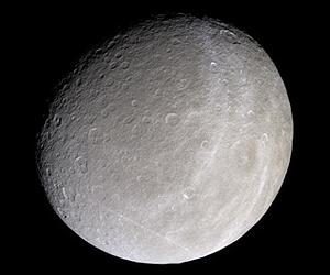 Cassini Finds Ethereal Atmosphere At Rhea