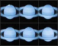 Hubble Sees Flickering Light Display on Saturn