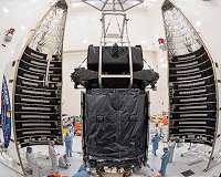 SBIRS GEO Flight-4 missile warning satellite encapsulated for launch