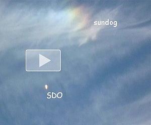 Cool Movie: SDO Destroys A Sundog