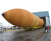 Shuttle's New External Fuel Tank Headed to Cape