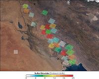 NASA satellite sees sulfur dioxide diffuse across northern Iraq