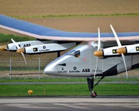 Sun-powered Solar Impulse 2 aircraft in New York after Statue of Liberty fly-by
