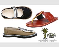 Ethiopian cobbler creating African Nike with tyres, fabric
