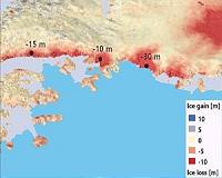CryoSat detects sudden ice loss in Southern Antarctic Peninsula