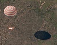 Two astronauts, cosmonaut return from five-month ISS mission