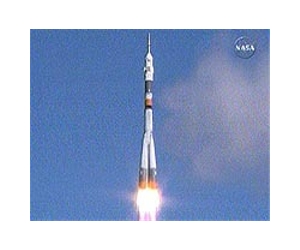 Three astronauts blast off for ISS on Russian rocket