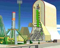 Assembly Of Soyuz' Mobile Gantry Underway