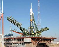 Malaysian astronaut's rocket rolled out to launchpad