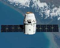 SpaceX resupply truck Dragon on route to ISS for space research delivery