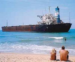 Goa ordered to remove wrecked ship from tourist beach