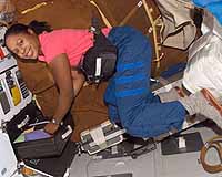 Crew Inspecting Heat Shield, Preparing for Landing