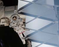 Astronauts find damage on space station