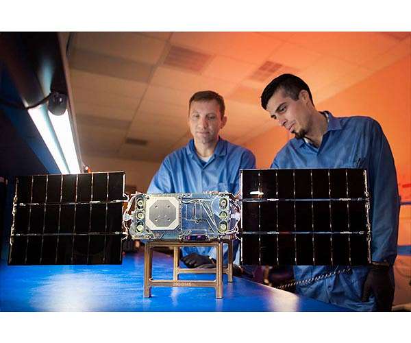 First of NASA's SunRISE smallsats rolls off production line