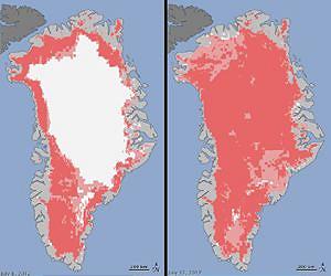 Study finds atmospheric conditions led to record Greenland ice melting
