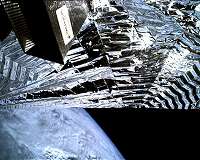 TechDemoSat-1 on-board camera captures drag sail deployment