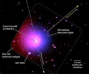 NASA's Swift Monitors Departing Comet Garradd