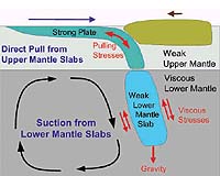 Suction And Pull Drive Movement Of Earth's Plates