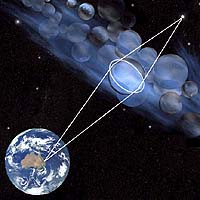 Gas Clouds Make New Telescope