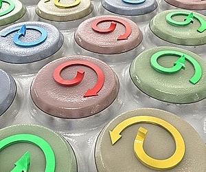 Slanted Edges Favour Tiny Magnetic Vortices For Data Storage