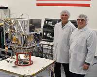 Futuristic clock prepared for space