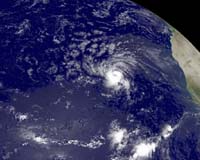 Tropical Storm Debby Lashes Eastern Atlantic