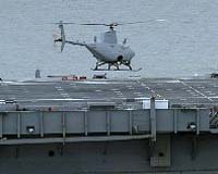 Autonomous Fire Scout UAV Lands On Ship
