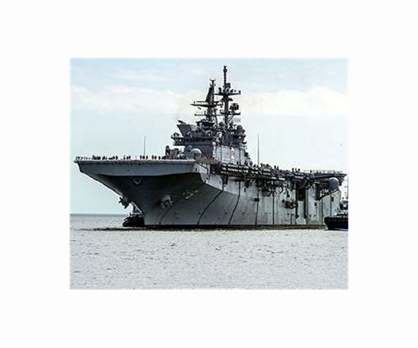 Navy uses amphibious assault ship as a test center and more naval news