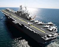 Ingalls Shipbuilding lifts 700-ton LHA 7 deckhouse