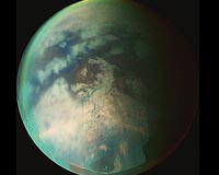 A Reflecting Surface Of A Lake On Saturn's Moon Titan