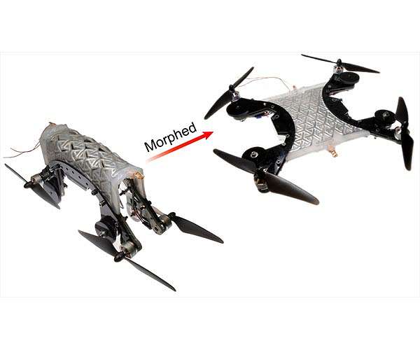 New soft robot morphs from a ground to air vehicle using liquid metal