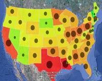 NASA-Funded Carbon Dioxide Map Of US Released On Google Earth