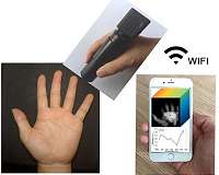 Wireless handheld spectrometer transmits data to smartphone