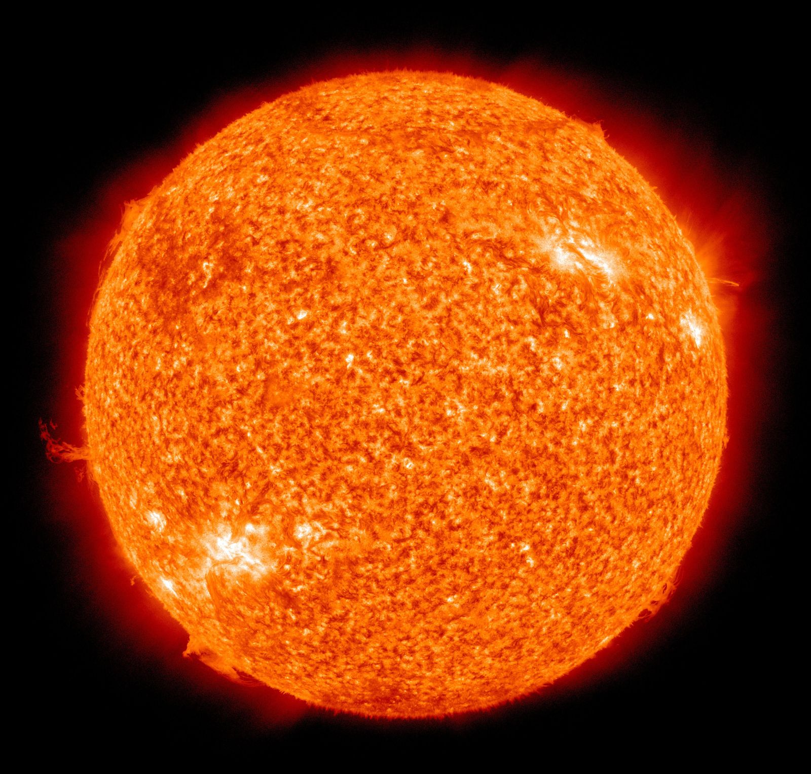 Sun corona close-up